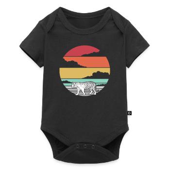 Tiger - Baby Premium Kurzarmbody - Schwarz - Vorne