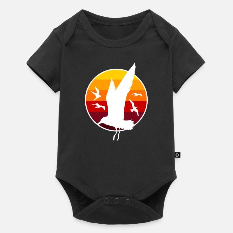 goélands - Body à manches courtes Premium Bébé - noir