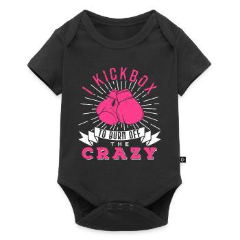 I Kickbox To Burn Off The Crazy Kickboxer Fan Gift - Baby Premium short-sleeve bodysuit - black - Front