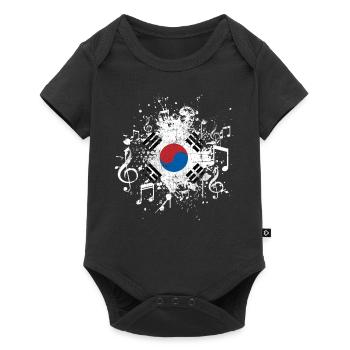 Corée du Sud Musique Corée - Body à manches courtes Premium Bébé - noir - Devant