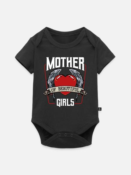 Mutter und Tochter - Baby Premium Kurzarmbody - Schwarz