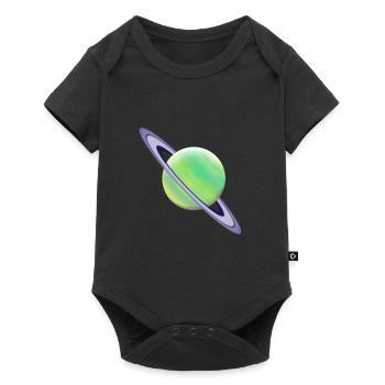 Planète Saturne Espace - Body à manches courtes Premium Bébé - noir - Devant