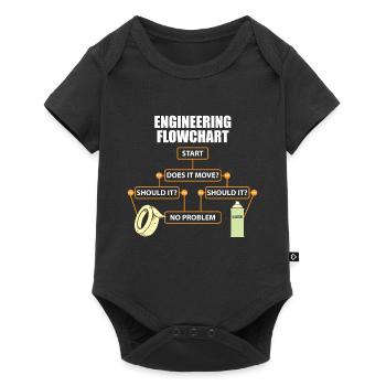 Technique Plan d’organisation drôle d’ingénieur cadeau - Body à manches courtes Premium Bébé - noir - Devant