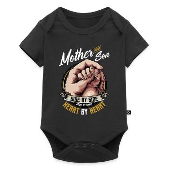Mère fils déclaration Proverbes Famille Cadeau - Body à manches courtes Premium Bébé - noir - Devant