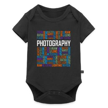 Mots de photographie - Body à manches courtes Premium Bébé - noir - Devant