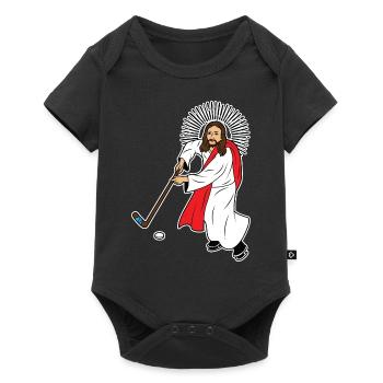 Jesus Christ Hockey Ice Hockey Team Sport Freak - Baby Premium short-sleeve bodysuit - black - Front