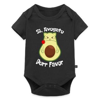 Avogato Drôle d’avocat Guacamole Ronronner Faveur Rose - Body à manches courtes Premium Bébé - noir - Devant