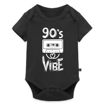90s Party - Baby Premium short-sleeve bodysuit - black - Front