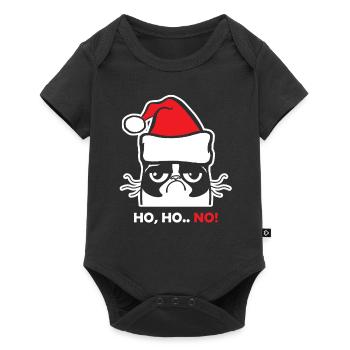 Christmas cat Santa Claus Santa Claus animal - Baby Premium short-sleeve bodysuit - black - Front