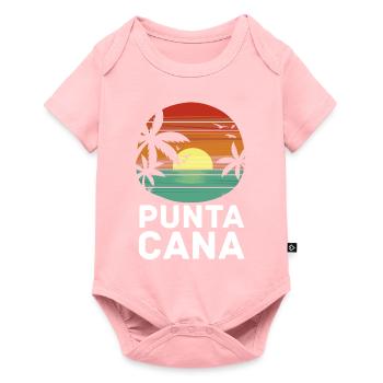 Cadeau rétro de Punta Cana en République dominicaine - Body à manches courtes Premium Bébé - rose - Devant