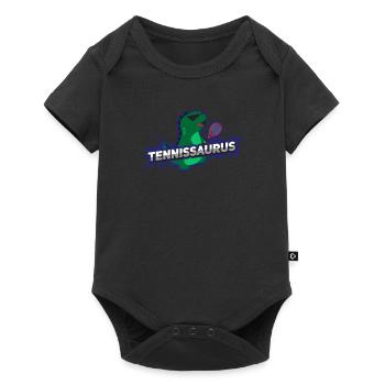 Tennisaurus tennis dinosaur tennis T-Rex Dino - Baby Premium short-sleeve bodysuit - black - Front