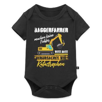 Bagger Graben - Baby Premium Kurzarmbody - Schwarz - Vorne