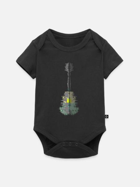 Guitarre Wald - Baby Premium Kurzarmbody - Schwarz