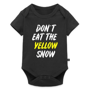 Don't eat the yellow snow apres ski party snow - Baby Premium short-sleeve bodysuit - black - Front