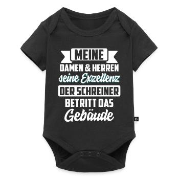 Schreiner Tischler Handwerk Handwerker Geschenk - Baby Premium Kurzarmbody - Schwarz - Vorne