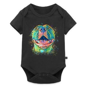 Pitbull mignon - Body à manches courtes Premium Bébé - noir - Devant