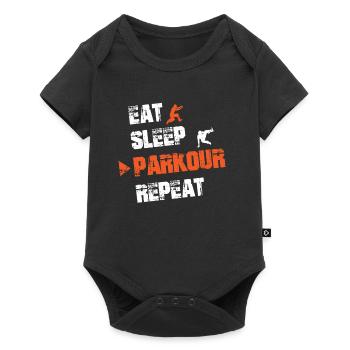 Eat Sleep Parkour Repeat Manger Dormir Parkour - Body à manches courtes Premium Bébé - noir - Devant