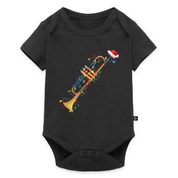 Christmas Trumpet Xmas Musician Gift Idea - Baby Premium short-sleeve bodysuit - black - Front