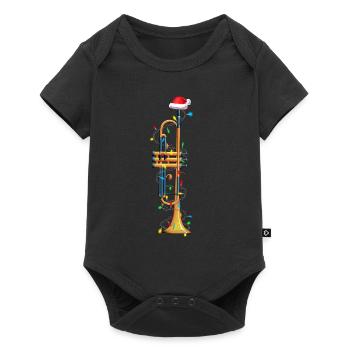 Christmas Trumpet Xmas Musician Gift Idea - Baby Premium short-sleeve bodysuit - black - Front