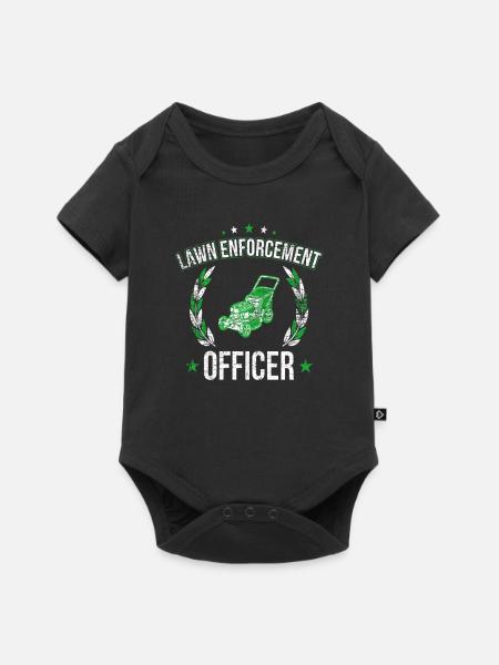 Rasenmähen Rasen - Baby Premium Kurzarmbody - Schwarz