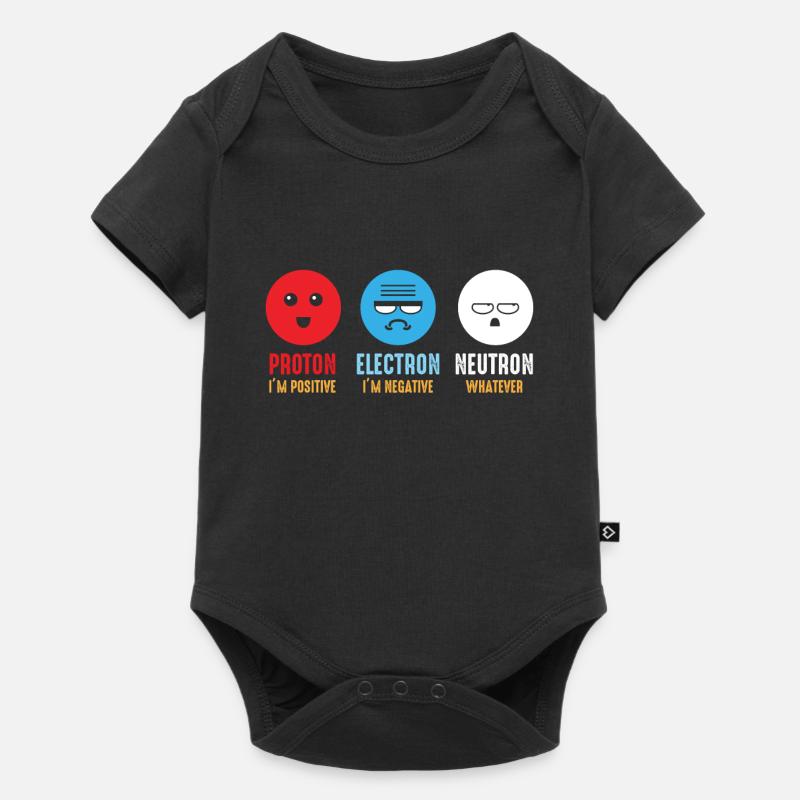Science chemistry protons electrons neutrons - Baby Premium short-sleeve bodysuit - black