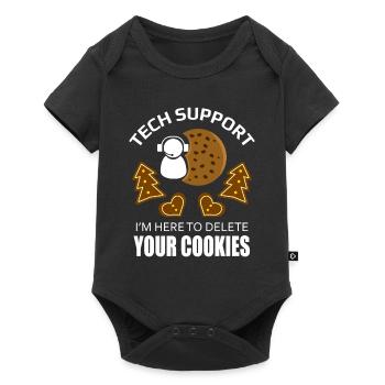 Support technique Cookie Supprimer Computer Scientist - Body à manches courtes Premium Bébé - noir - Devant