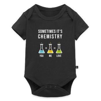 Chemistry laboratory reaction organic love gift - Baby Premium short-sleeve bodysuit - black - Front