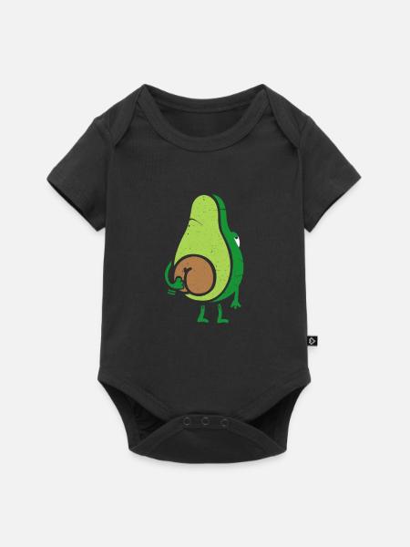 Avocado - Baby Premium Kurzarmbody - Schwarz