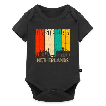 Amsterdam - Body à manches courtes Premium Bébé - noir - Devant