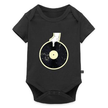 Disque vinyle - Body à manches courtes Premium Bébé - noir - Devant