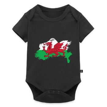 Wales country travel gift - Baby Premium short-sleeve bodysuit - black - Front