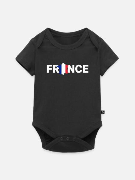 Frankreich - Baby Premium Kurzarmbody - Schwarz