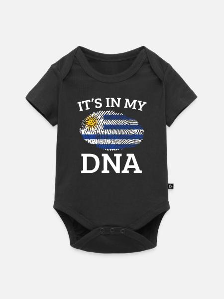 Uruguay - Baby Premium Kurzarmbody - Schwarz