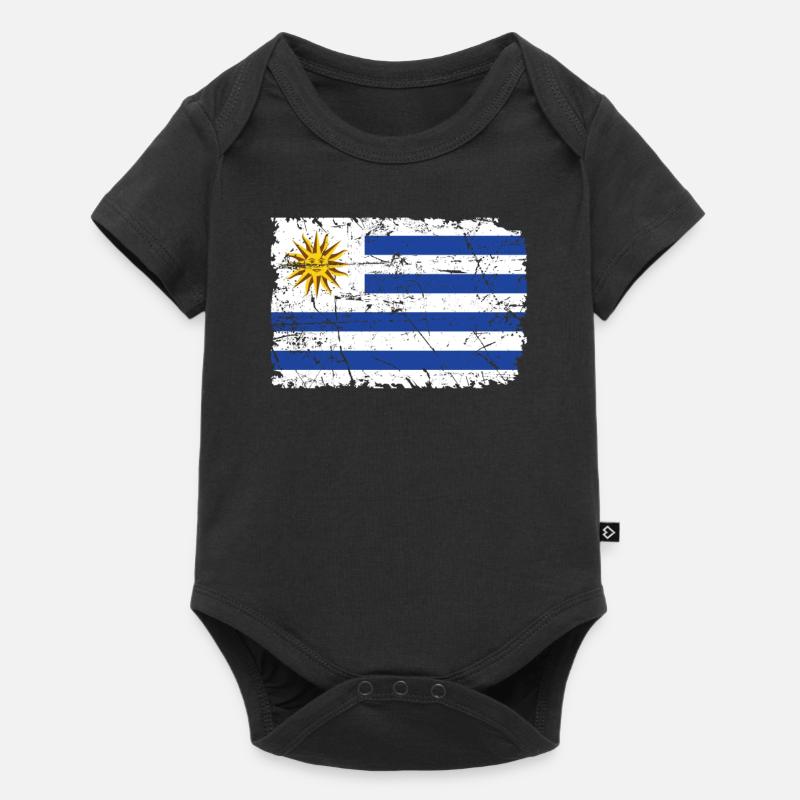 Uruguay - Baby Premium Kurzarmbody - Schwarz