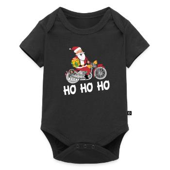 Santa Claus Biker Santa Claus Nicholas Motorcycle - Baby Premium short-sleeve bodysuit - black - Front