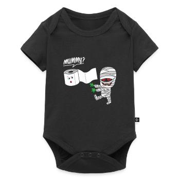 Papier hygiénique Momie Halloween Humour - Body à manches courtes Premium Bébé - noir - Devant