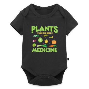 Vegan - Baby Premium short-sleeve bodysuit - black - Front