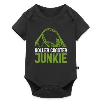 Roller coaster junkie - Baby Premium short-sleeve bodysuit - black - Front