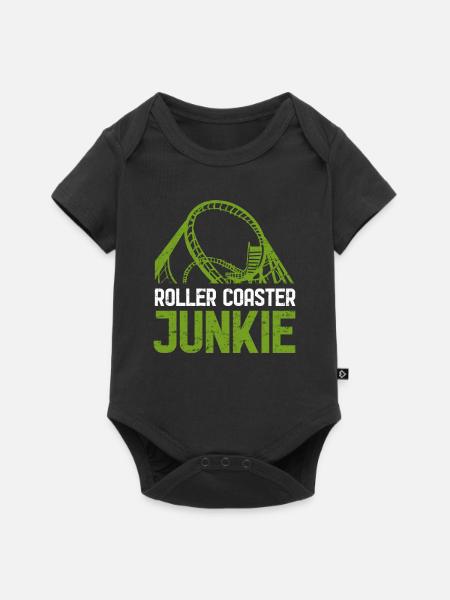 Achterbahn Junkie - Baby Premium Kurzarmbody - Schwarz