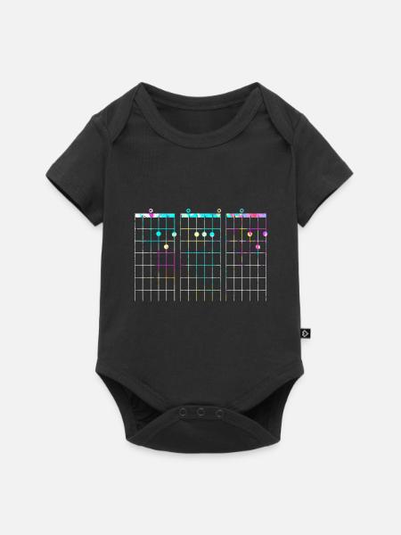 Gitarre - Baby Premium Kurzarmbody - Schwarz