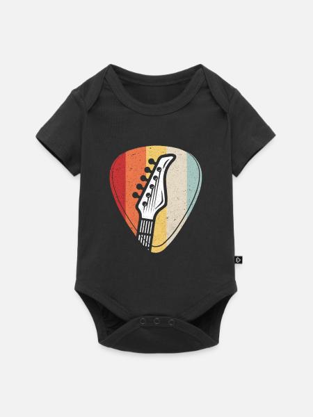 Gitarre - Baby Premium Kurzarmbody - Schwarz