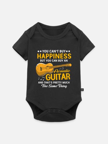Gitarre - Baby Premium Kurzarmbody - Schwarz