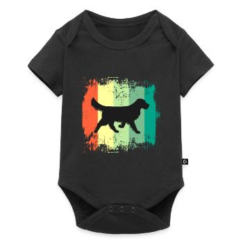 Golden retriever - Baby Premium short-sleeve bodysuit - black - Front
