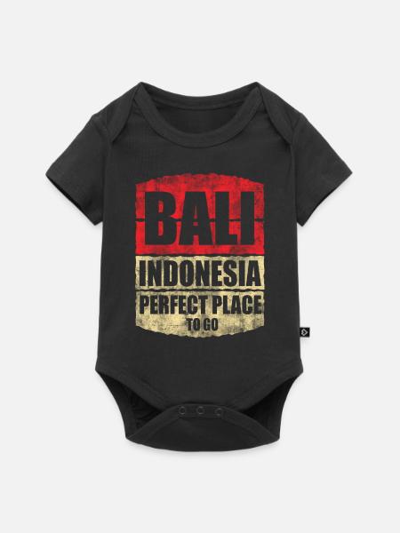 Bali - Baby Premium Kurzarmbody - Schwarz