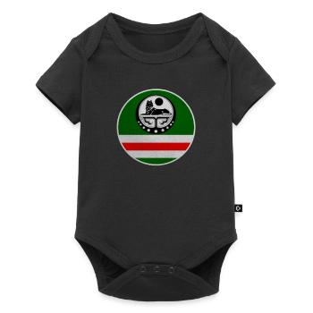 Chechnya Flag. Chechen Born, Chchnyan Borz - Baby Premium Kurzarmbody - Schwarz - Vorne