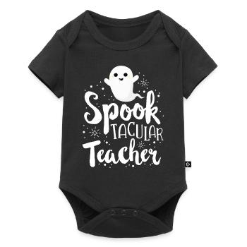Spooktacular Teacher Halloween TShirt Ghost - Baby Premium short-sleeve bodysuit - black - Front