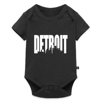 Detroit - Baby Premium Kurzarmbody - Schwarz - Vorne