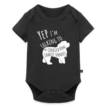 Cavalier King Charles Spaniel Funny - Baby Premium short-sleeve bodysuit - black - Front