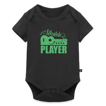 Musiker Ukulelen Ukulele Ukulelespieler Musik - Baby Premium Kurzarmbody - Schwarz - Vorne