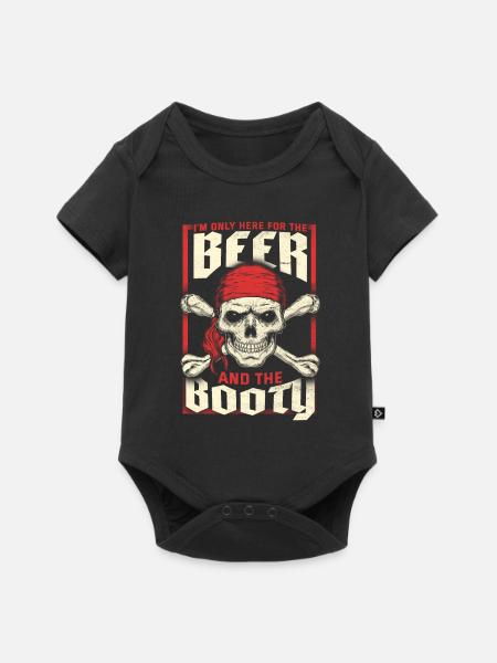 Pirat - Baby Premium Kurzarmbody - Schwarz